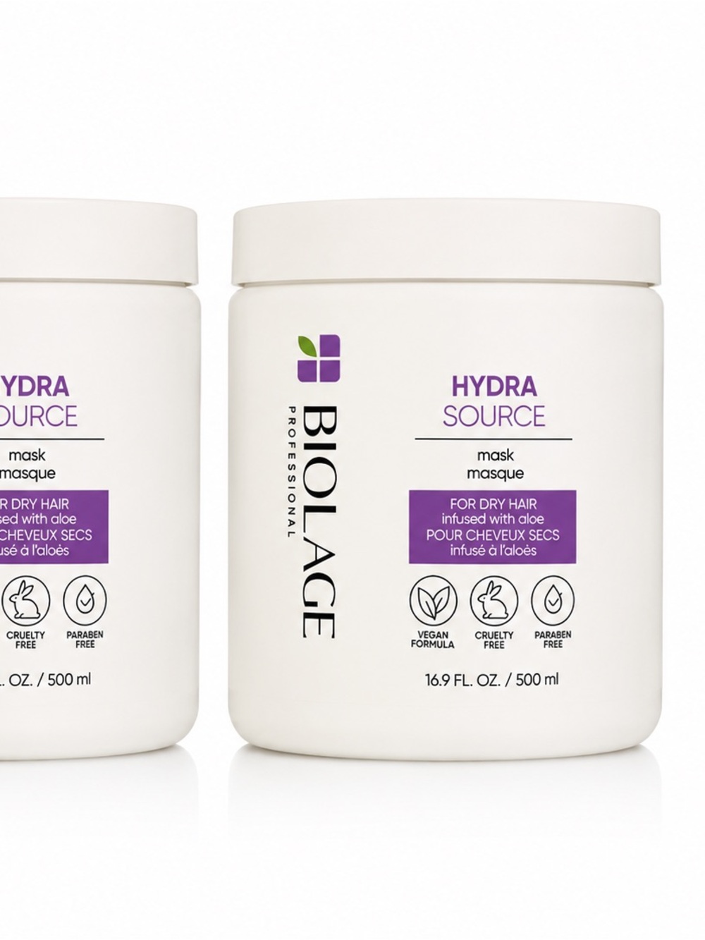 Biolage Hydra Source Mask 16.9 Fl Oz 500ml for Dry Hair Vegan Formula 2 Pack